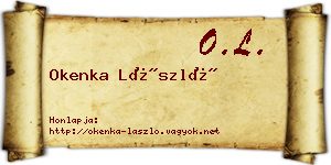 Okenka László névjegykártya